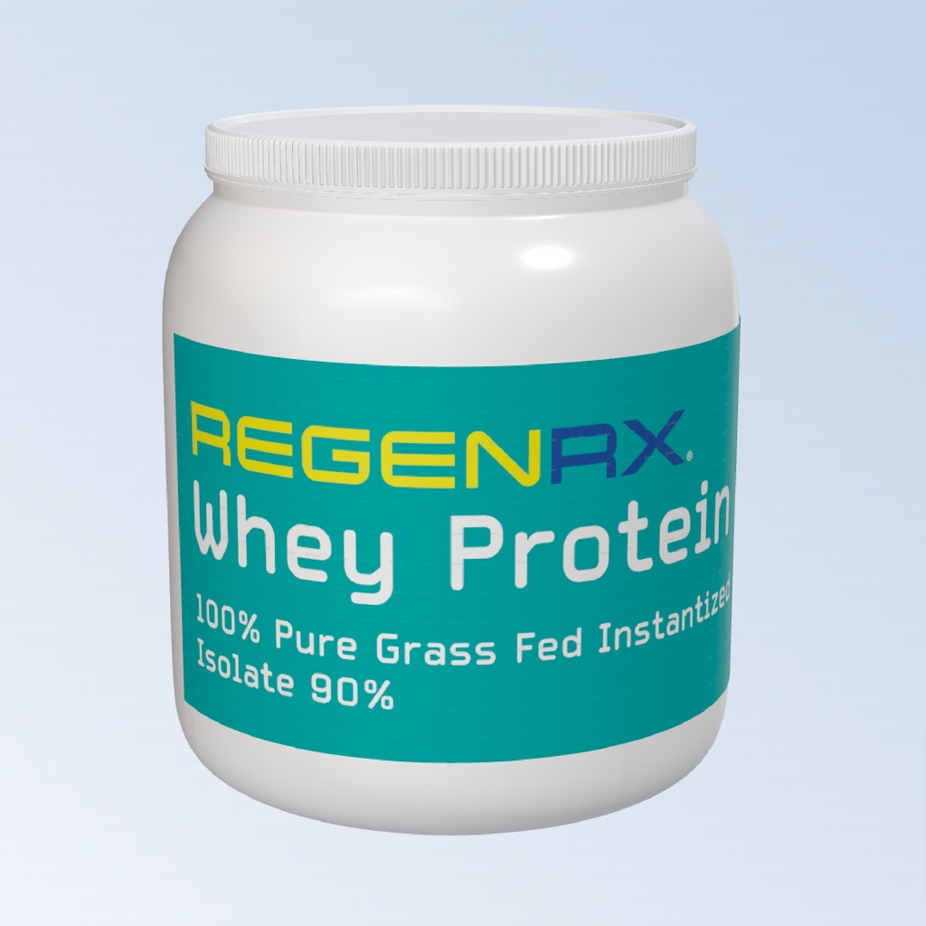 RegenRx Whey Protein 100% Pure Grass Fed Instantized Isolate 90% Unflavored